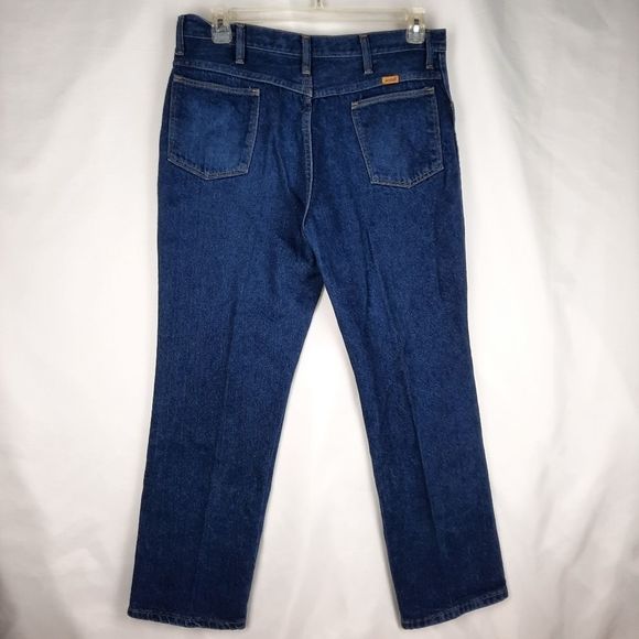 Rustler Vintage Jeans 87621 W38 L30 USA made bootcut cotton 4 pocket zip button - Picture 2 of 14